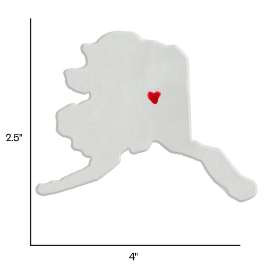 Fairbanks Ceramic Magnet for Fridge - Unique Handmade Alaska State Decor Gift