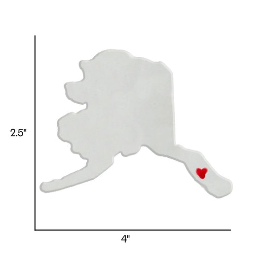 Juneau Ceramic Magnet for Fridge - Unique Handmade Alaska State Decor Gift