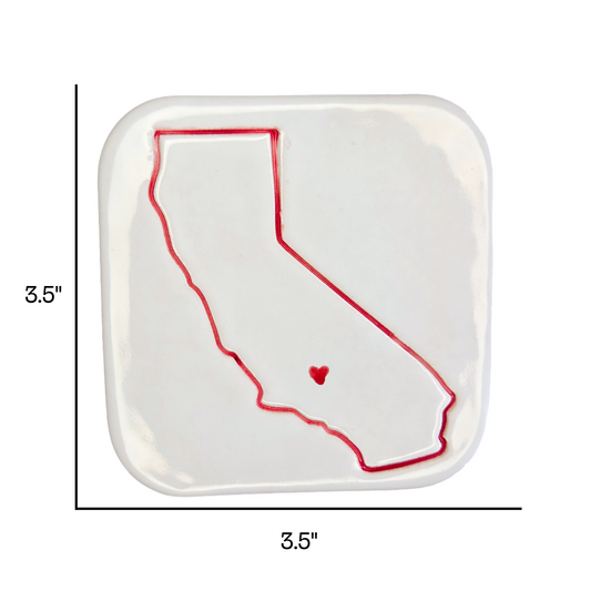 Bakersfield Handcrafted Ceramic Coaster Set of 4 | Unique California Gift