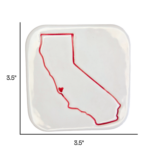 Monterey Handcrafted Ceramic Coaster Set of 4 | Unique California Gift