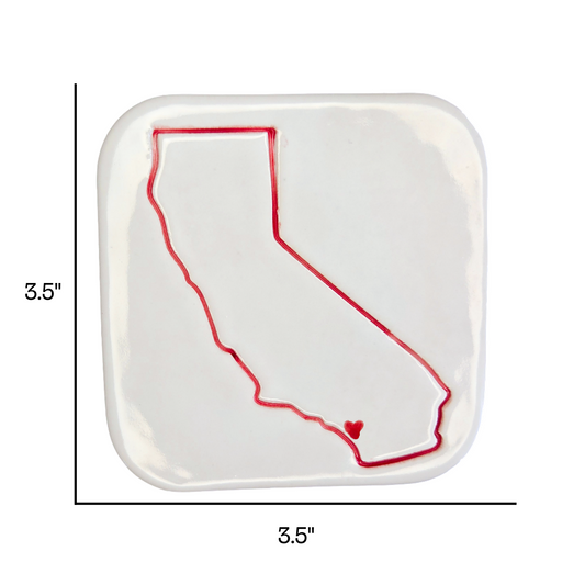 Newport Beach Handcrafted Ceramic Coaster Set of 4 | Unique California Gift