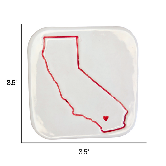 Palm Springs Handcrafted Ceramic Coaster Set of 4 | Unique California Gift