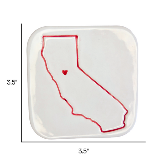 Sacramento Handcrafted Ceramic Coaster Set of 4 | Unique California Gift