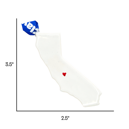 Fresno Ceramic Christmas Ornament - Handcrafted California Holiday Gift