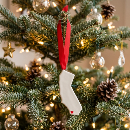 San Diego Ceramic Christmas Ornament - Handcrafted California Holiday Gift