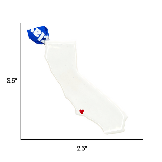 Santa Barbara Ceramic Christmas Ornament - Handcrafted California Holiday Gift