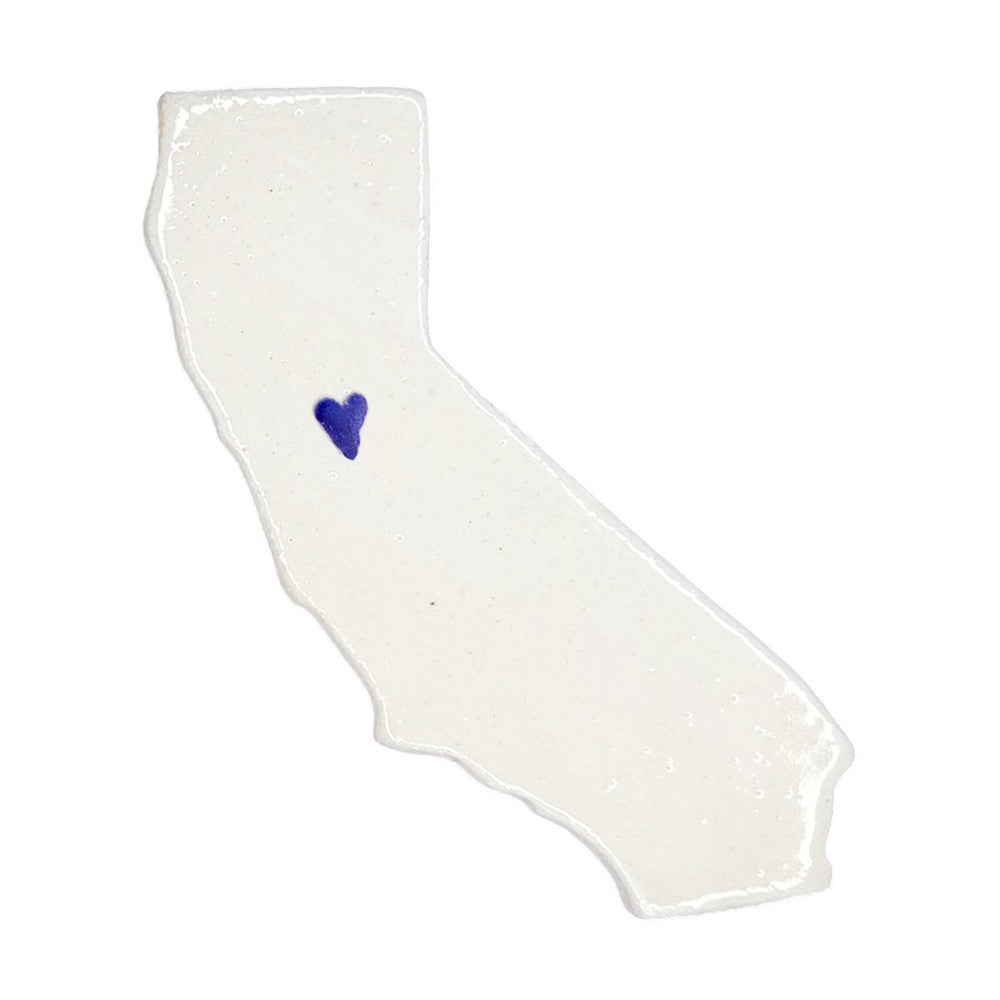 Sacramento Ceramic Magnet - Handmade California Capital Souvenir with Heart Design