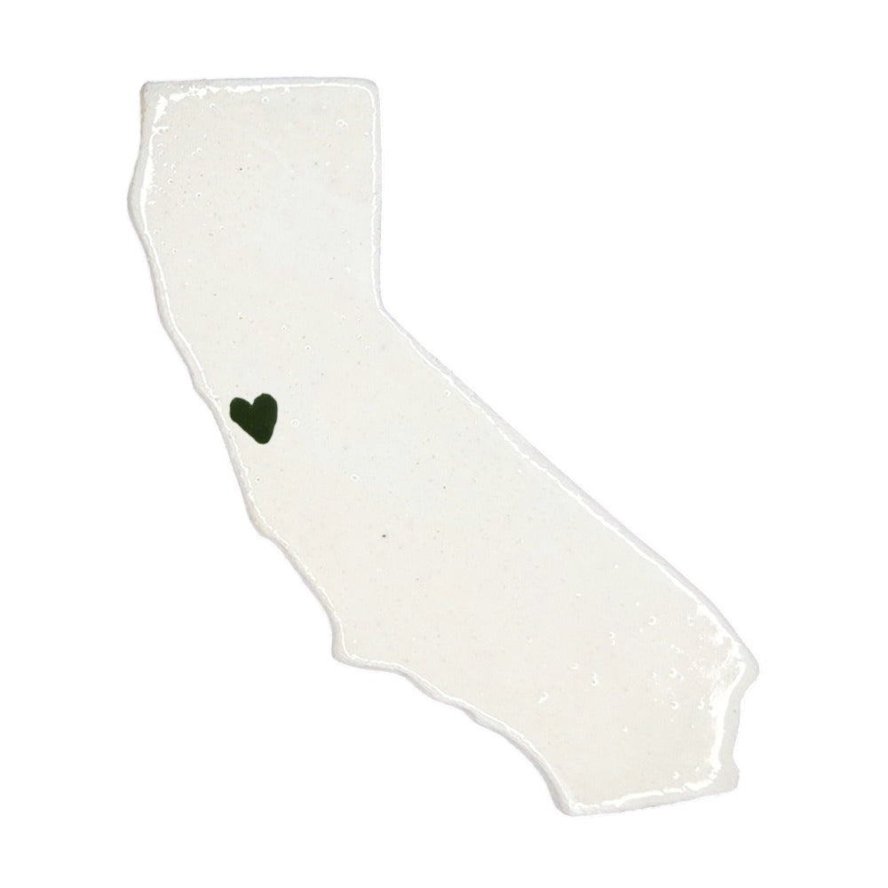 San Francisco Ceramic Magnet - Handmade SF Souvenir with Heart Design