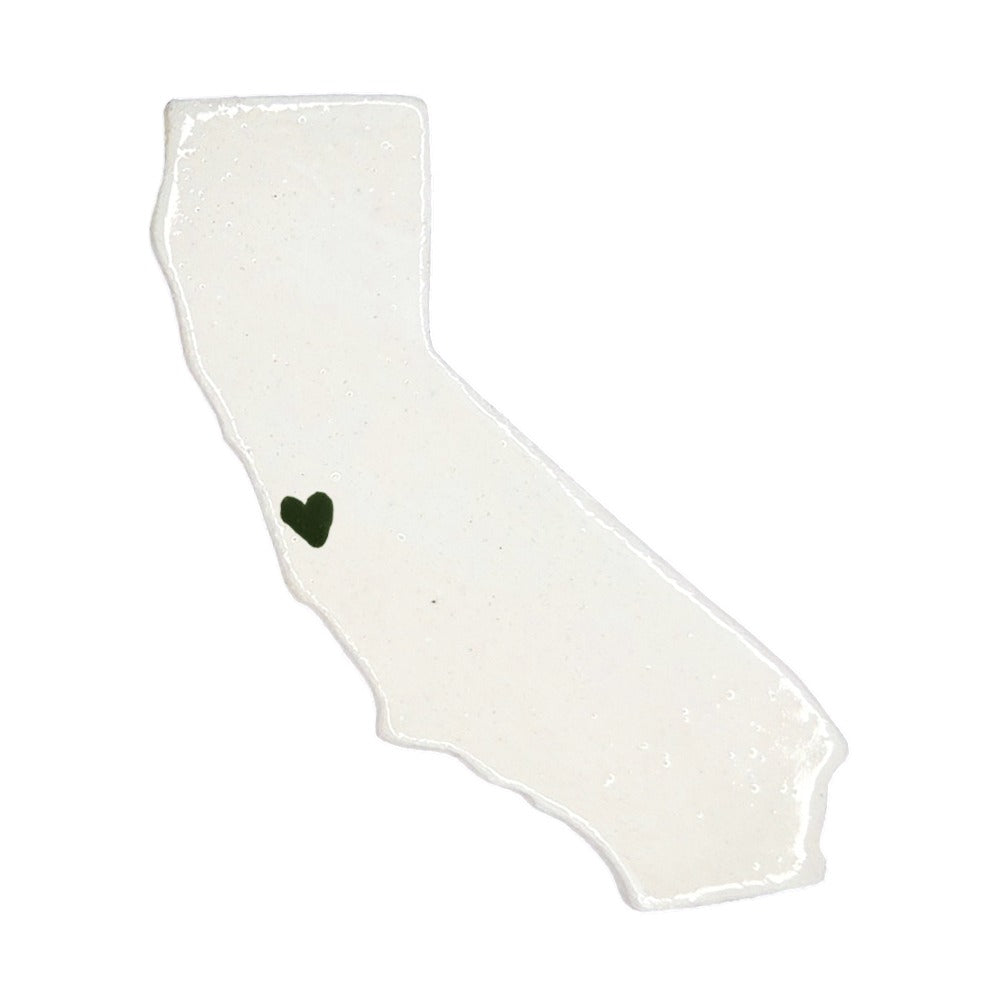 San Jose Ceramic Magnet - Handmade Silicon Valley Souvenir with Heart Design