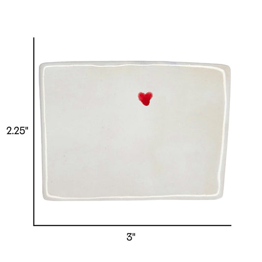 Boulder Ceramic Magnet - Handmade Colorado Souvenir with Heart Design