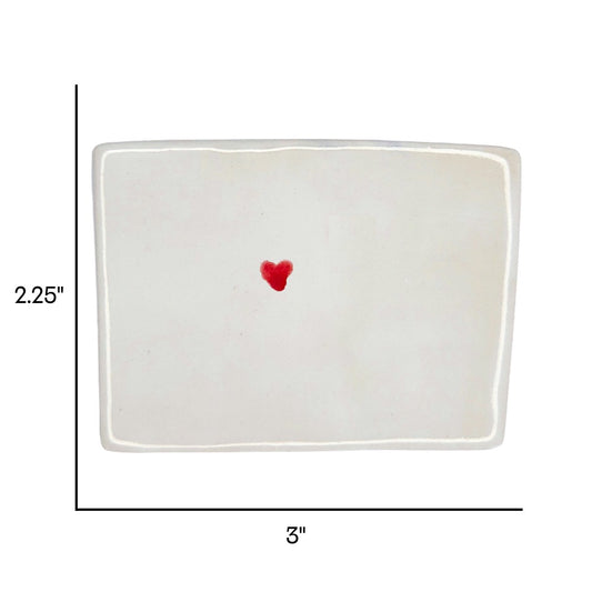 Breckenridge Ceramic Fridge Magnet - Handmade Colorado Souvenir with Heart Design