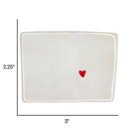 Colorado Springs Ceramic Magnet - Handmade Colorado Souvenir with Heart Design