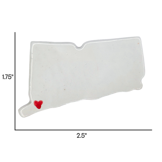Westport Ceramic Magnet for Fridge - Unique Handmade Connecticut Souvenir Gift