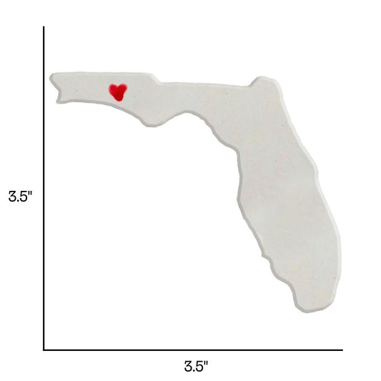 Destin Ceramic Magnet for Fridge - Unique Handmade Florida State Decor Gift