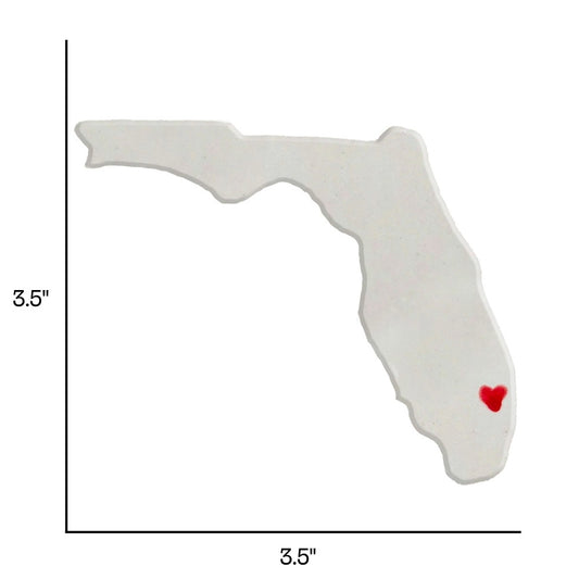 Ft Lauderdale Ceramic Magnet for Fridge - Unique Handmade Florida State Decor Gift