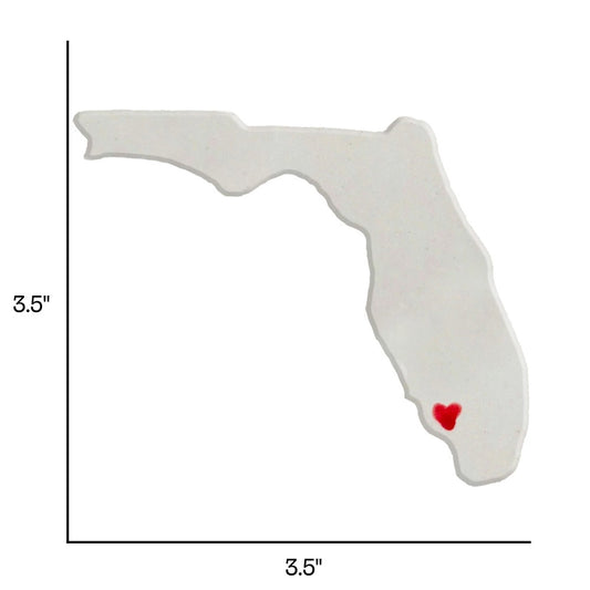 Naples Ceramic Magnet for Fridge - Unique Handmade Florida State Decor Gift