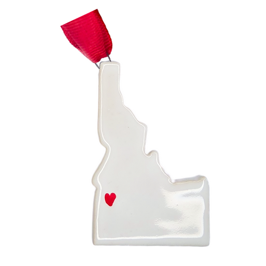 Idaho Handcrafted Custom Ceramic Christmas Ornament