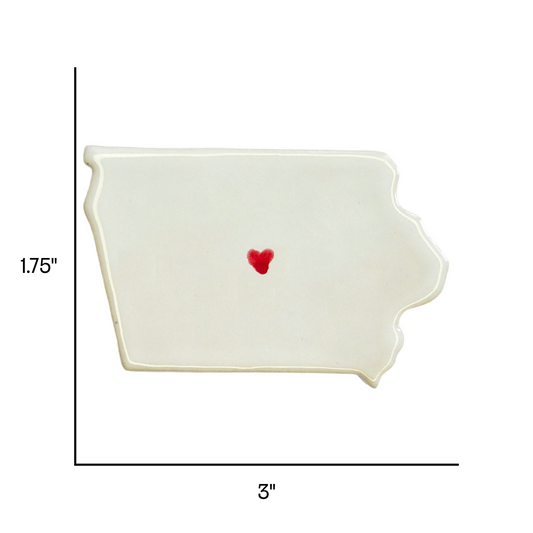 Ames Ceramic Magnet for Fridge - Handmade Iowa State Decor Gift