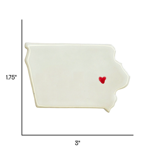 Cedar Rapids Ceramic Magnet for Fridge - Handmade Iowa State Decor Gift