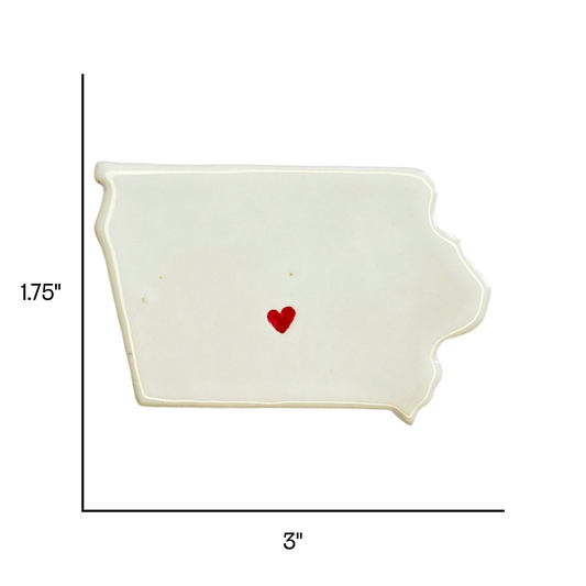 Des Moines Ceramic Magnet for Fridge - Handmade Iowa State Decor Gift