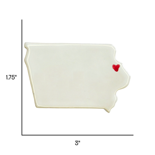 Dubuque Ceramic Magnet for Fridge - Handmade Iowa State Decor Gift