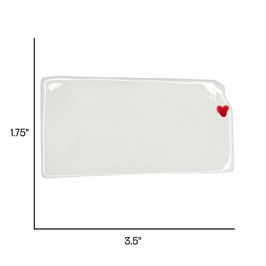 Kansas City Ceramic Magnet - Handmade Kansas Souvenir with Heart Design