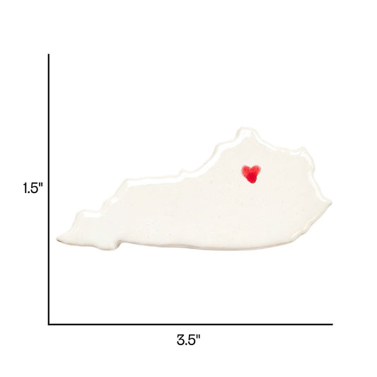 Lexington Ceramic Magnet for Fridge - Handcrafted Kentucky State Decor Gift