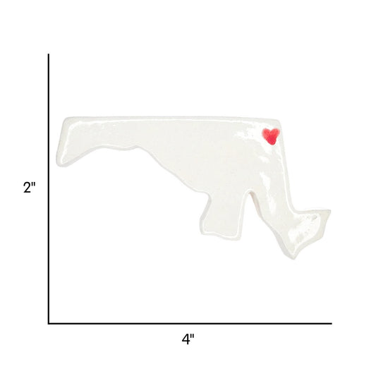 Elktown Ceramic Magnet for Fridge - Handcrafted Maryland State Decor Gift