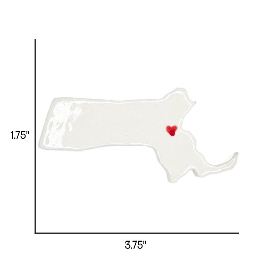 Boston Ceramic Magnet for Fridge - Handcrafted Massachusetts State Decor Gift