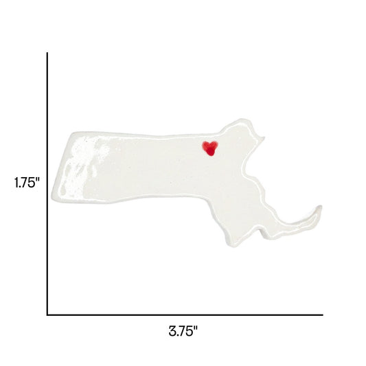 Lowell Ceramic Magnet for Fridge - Handcrafted Massachusetts State Decor Gift