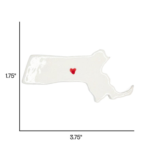 Worcester Ceramic Magnet for Fridge - Handcrafted Massachusetts State Decor Gift