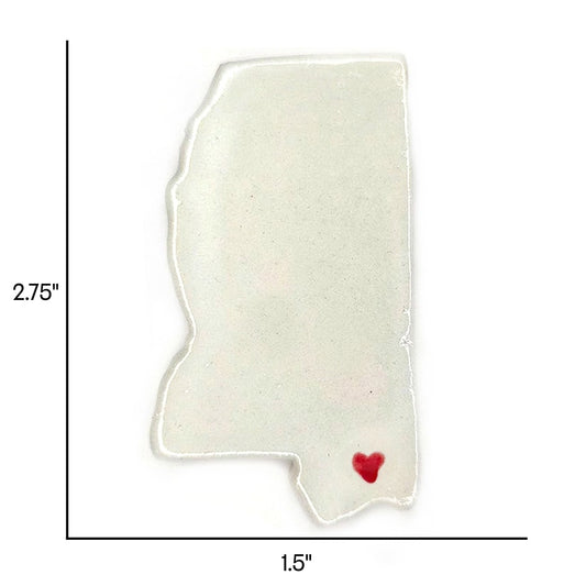 Biloxi Ceramic Magnet for Fridge - Unique Handmade Mississippi State Decor Gift