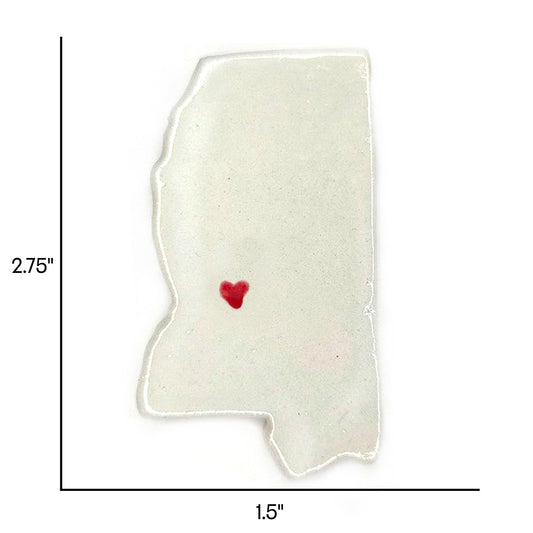 Jackson Ceramic Magnet for Fridge - Unique Handmade Mississippi State Decor Gift