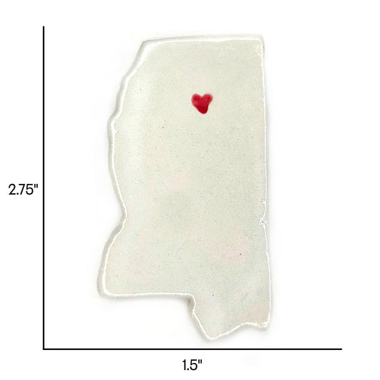 Oxford Ceramic Magnet for Fridge - Unique Handmade Mississippi State Decor Gift