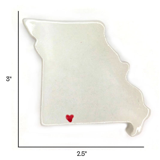 Branson Ceramic Magnet for Fridge - Unique Handmade Missouri State Decor Gift