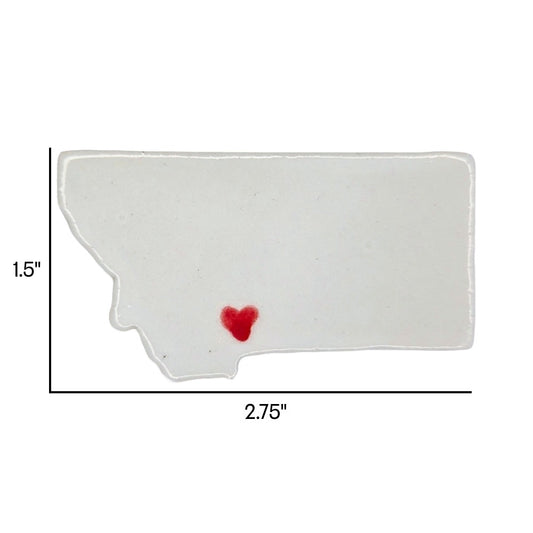 Bozeman Ceramic Fridge Magnet - Unique Handmade Montana State Decor Gift