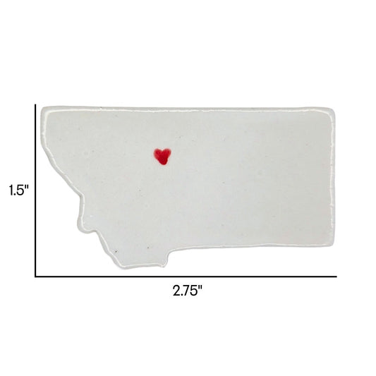 Great Falls Ceramic Fridge Magnet - Unique Handmade Montana State Decor Gift