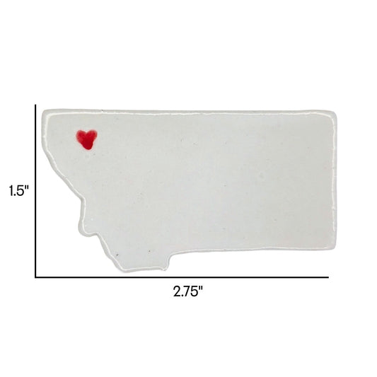 Kalispell Ceramic Fridge Magnet - Unique Handmade Montana State Decor Gift