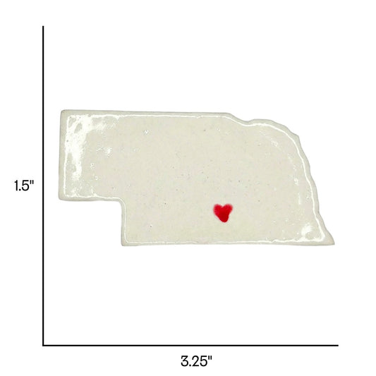 Kearney Ceramic Magnet for Fridge - Unique Handmade Nebraska State Decor Gift