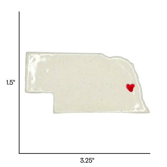 Omaha Ceramic Magnet for Fridge - Unique Handmade Nebraska State Decor Gift