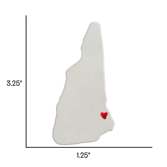 Dover Ceramic Magnet for Fridge - Handmade New Hampshire State Decor Gift