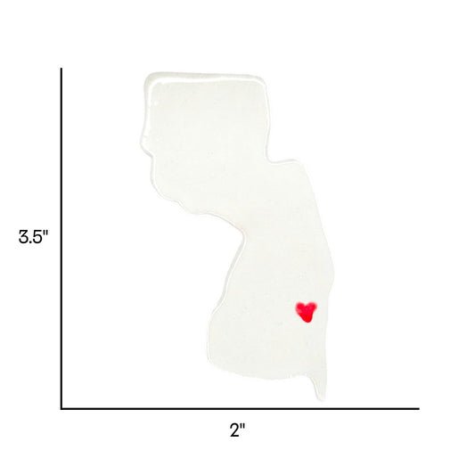 Atlantic City Ceramic Magnet for Fridge - Handcrafted New Jersey State Decor Gift