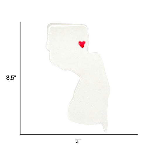 Jersey City Ceramic Magnet for Fridge - Handcrafted New Jersey State Decor Gift