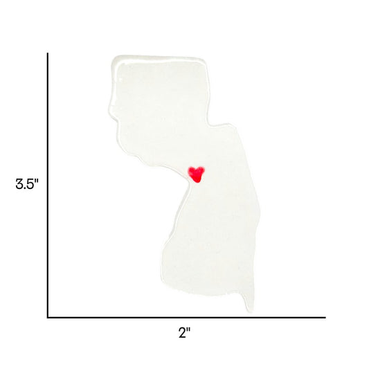 Trenton Ceramic Magnet for Fridge - Handcrafted New Jersey State Decor Gift