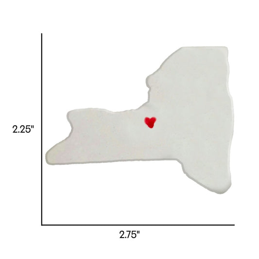 Syracuse Ceramic Magnet for Fridge - Handmade New York State Decor Gift