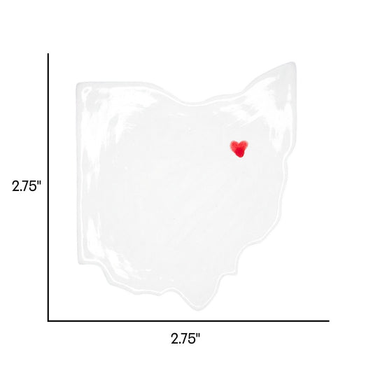 Akron Ceramic Magnet for Fridge - Handcrafted Ohio State Decor Gift