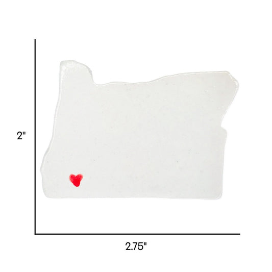 Medford Ceramic Magnet for Fridge - Handcrafted Oregon State Decor Gift