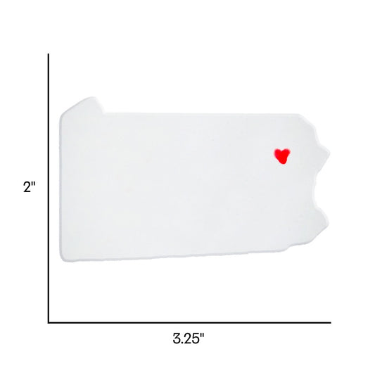 Scranton Ceramic Magnet for Fridge - Handcrafted Pennsylvania State Decor Gift