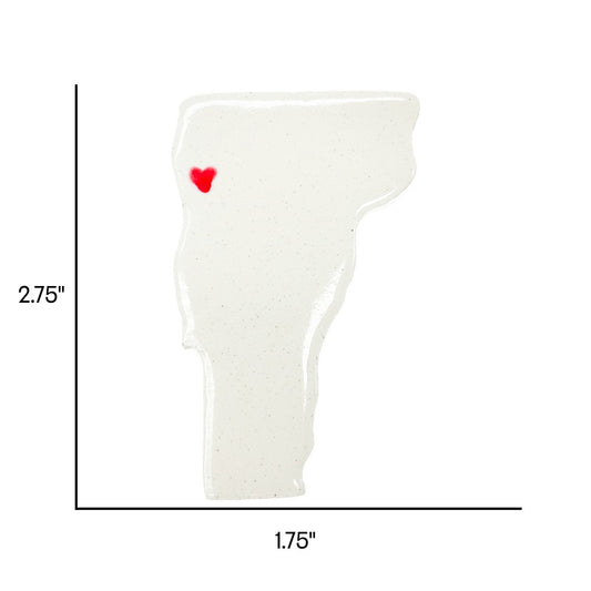 Vermont Custom Ceramic Magnet for Fridge - Handmade Gift with Heart Design