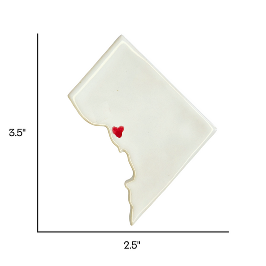 Foggy Bottom Ceramic Magnet for Fridge | Handmade Washington DC Gift